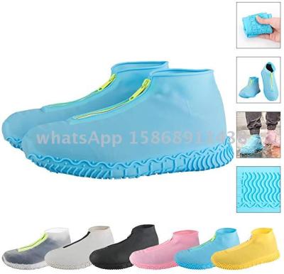 Slingifts Waterproof Shoe Cover with Zipper Silicone Unisex Shoes Protectors Rain Boots for Indoor Outdoor Rainy Days