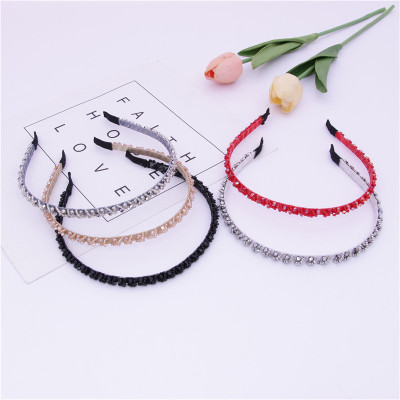 Hair bundle Hair hoop female 100 take out contracted Korea web celebrity pure and fresh super fairy sweet non-slip pressure Hair card head hoop water drill