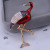 Manufacturers direct sales of hot - shot pin drop oil enamel high - grade temperament red - crowned crane alloy ladies joker brooch