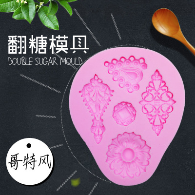 Goth wind sugar mold diy cake baking mold liquid silicone mold baking tool set for home use
