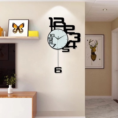 Nordic household atmosphere individual character creativity silent wall clock fashion art living room bedroom quartz clock