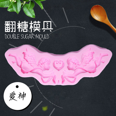 Cupid silicone sugar mold chocolate mold diy baking tool Christmas cake decoration