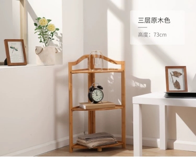 Bamboo Tripod Pastoral Storage Triangle Cabinet Shelf Furniture Multi-Purpose Tripod ZJJ-34