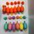 Creative Cute Carrot Shape Mini Fluorescent Pen Student Children's Key Color Marking Pen 6-Piece Suit