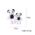 Korean version of hot selling clever gas moving cartoon alloy drop oil red panda animal brooch simple joker accessories