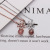S925 pure silver plated platinum garnet snowflake necklace snowflake sticky strawberry crystal crystal court