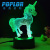 LED fashionable 3D night light acrylic new unique LED light creative gift display APP remote control base
