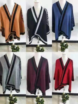 Autumn/Winter 2019 split cape lady shawl ethnic style oversized thickening dual purpose imitation cashmere shawl European and American style