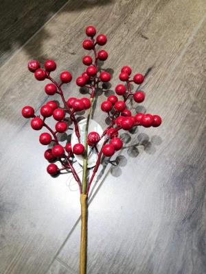 Christmas red fruit Christmas accessories gold powder accessories
