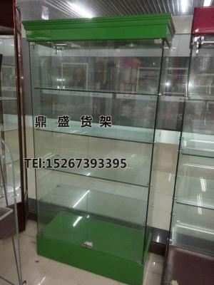 Lacquer glass counter glass display shelf aluminum display rack