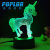 LED fashionable 3D night light acrylic new unique LED light creative gift display remote control base