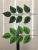 7 small rose leaves with simulated oil cloth depth