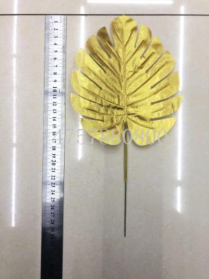 Gold cloth small turtle back home products simulation leaf flower accessories