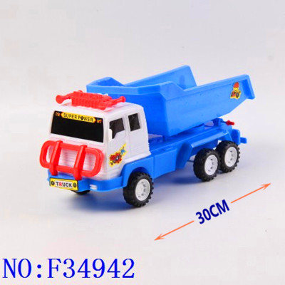 Yiwu small commodity children plastic toy dumper solid color taxi engineering vehicle F34942