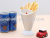 French fries tomato sauce compartment cup