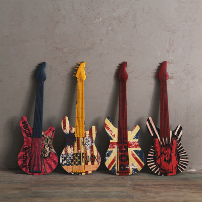 American retro stereo guitar wall hanging wall hanging living room office children room shop bar decorative wall hanging