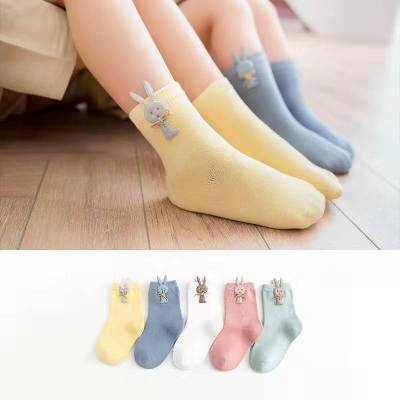 Girls autumn and winter cotton socks boxed socks cartoon bowknot children socks day tie sweet lace socks