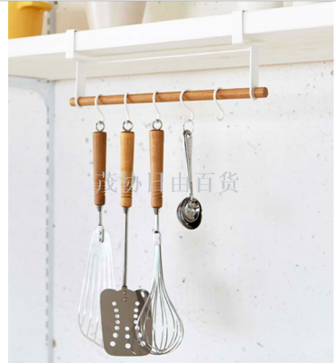 Built-in cabinet hanger built-in kitchen utensils and appliances rack without nail mark hook kitchen storage rack