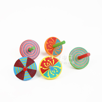 Children Student Gift Wholesale Toys High Quality Wooden Flat Retro Nostalgic Gyro Creative Colorful Hand Spinner