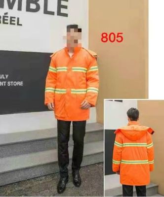 Cotton-Padded Sanitation Worker Clothes, Coat, Thick Reflective Coat