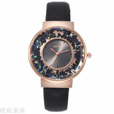 Fashionable lady watch exquisite multi-color face watch multi-color quicksand ball watch fashion versatile watch