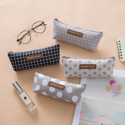 Pen bag canvas pen bag dot simple pen bag pencil bag student stationery receiving bag pencil bag