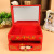 Exquisite Hand Carved Wedding Ceremony Double Happiness Jewelry Box High Quality Wooden Double Layer Festive Jewelry Storage Box Factory Direct Sales