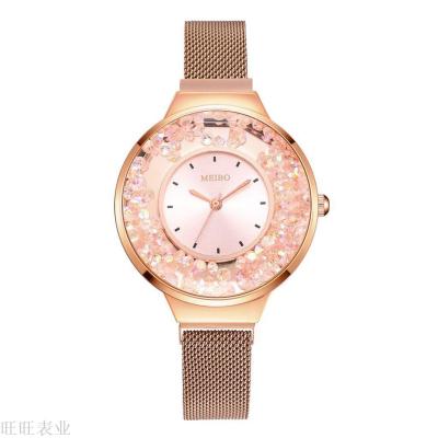 New ladies watch trend ball dial alloy mesh quartz watch temperament watch wholesale spot