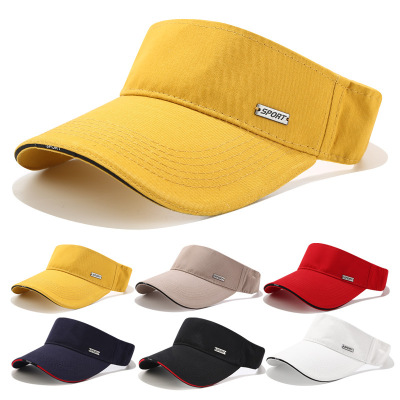 Europe and the United States new sport metal standard empty top cap men without a top baseball cap summer outdoor outing sun hat women