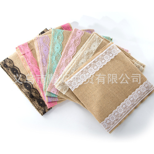 Factory Direct Christmas Party Wedding Table Decoration Supplies Tablecloth Table Mat Color Lace Linen Table Runner 