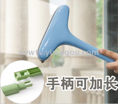 Special cleaning brush for window screen without removing window screen