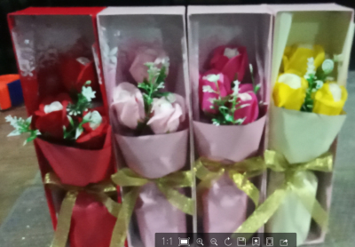 Small Gift Box Soap Flower Rose Set Color Flower
