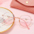 Korean makeup blush glasses gradient pink retro heart polygon flat mirror web celebrity red book