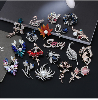 Korean edition fashion brooch jacket pin cardigan sweater suit corsage shawl pin accessories