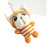 Baola Cartoon Striped Dog Plush Pendant Keychain Cute Big Head Dog Bag Bag Ornaments Doll Machine Doll