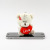 Paula High Quality Short Plush Teddy Bear Plush Toy Lip Print Holding-Heart Bear Pendant Keychain Prize Claw Doll Wholesale
