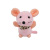 Paula plush toy pendant key chain crystal ultra soft striped scarf mouse manufacturers direct gifts boutique