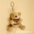 Paula Little Bear Plush Toys Embroidery Sitting Bear Plush Pendant Keychain Wedding Throwing Bouquet Doll Material