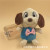 Paula Creative Dog Plush Pendant Keychain Couple Dog Bow Tie Dog Wedding Gifts Mobile Phone Bag Package Pendant