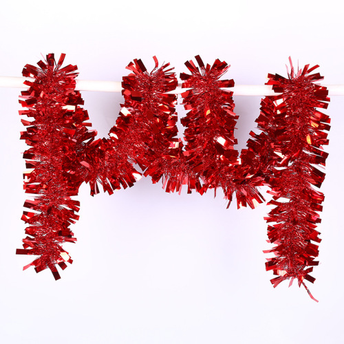 Encrypted Christmas Tinsel Wool Tops Madder Birthday Decoration Activity Layout Garland Colored Ribbon Color Pull Bar Wholesale