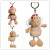 Paula cartoon forest animal series plush pendant mobile phone bag car key chain pendant Creative Gift