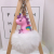 Unicorn Cartoon, silicone hair bulb, cute bag, school bag, key chain, student Korean Version, colorful Pendant, 8cm small