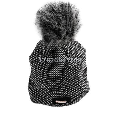 Hot style ins aliexpress baby fashion big ball and pile knit cap