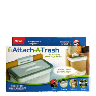Attach-A-Trash kitchen rack cabinet door