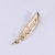 Vintage style feather brooch high-end suit pearl brooch simple fashion coat accessories