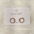 New popular earrings S925 silver needle refined earring copper plated gold set 4A zircon simple fashion accessories