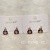 S925 silver needle elegant small earring copper plated gold set 4A zircon simple fashion high quality accessories