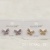 S925 silver needle personalized small earring copper plated gold set 4A zircon simple fashion high quality jewelry
