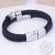 Bracelet men Korean version hipster black leather rope titanium steel joker gift students with personalized jewelry Bracelet
