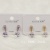 S925 silver needle classic small earring copper plated gold set 4A zircon simple fashion high quality accessories